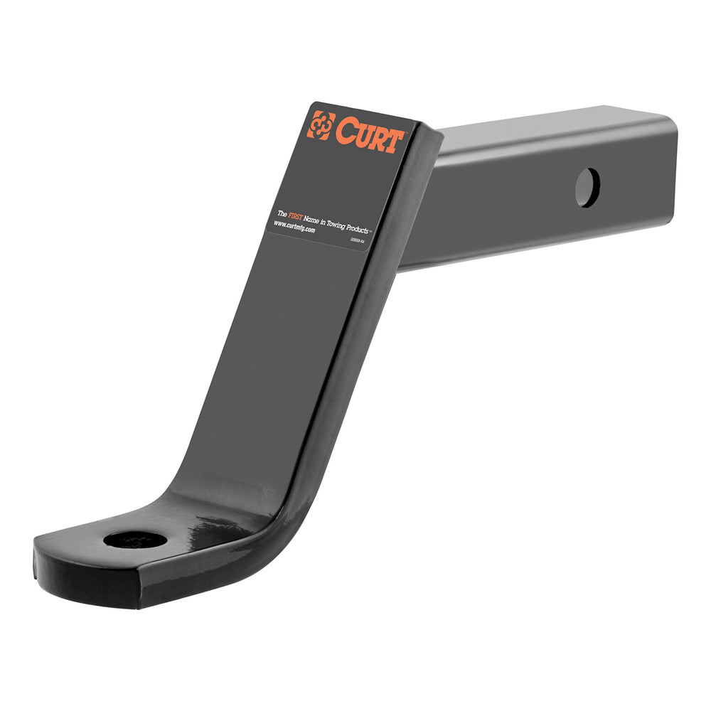 CURT front view of 45070 ball mount showing shank and receiver fit benefit durability