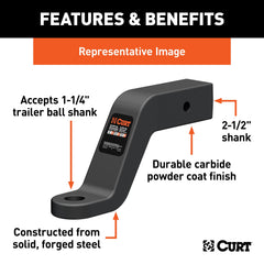 CURT 45456 carbide powder coat texture resisting rust and abrasion on work sites
