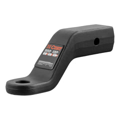 CURT forged ball mount front view showing sturdy shank and finish benefit: durability