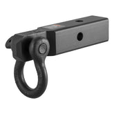 CURT D-ring mount front view showing secure receiver fit and reliable anchor