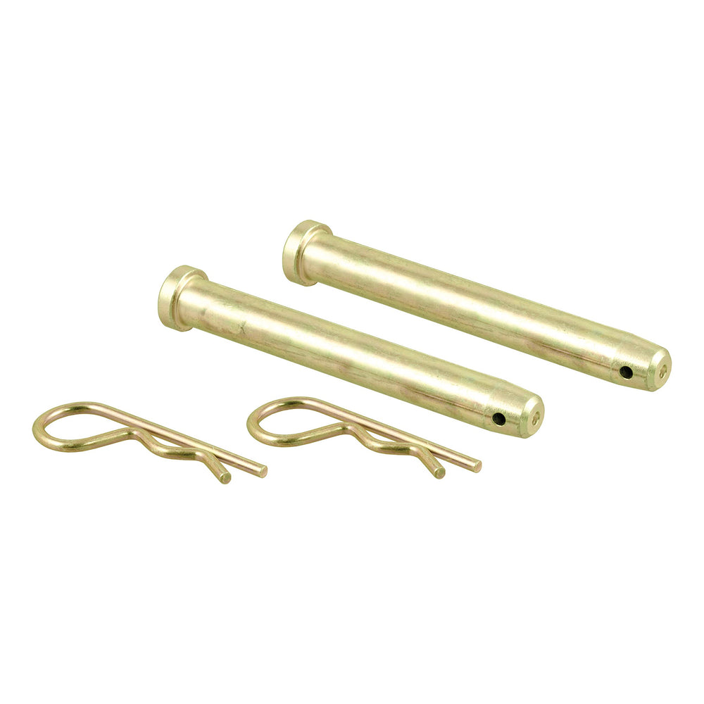 CURT pins and clips front view showing included parts and fit benefit