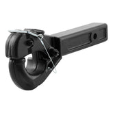 CURT 48004 front view showing receiver-mounted pintle hook and durable finish