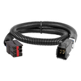 CURT front connector showing vehicle-specific plug and quick installation benefit