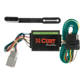 CURT front connector showing 4-way flat socket and quick hookup benefit