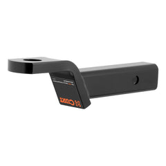 CURT ball mount side profile displaying overall 9-3/8 inch length for correct fit