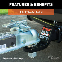 CURT mounted on a 3-inch channel for precise fit and stable mounting