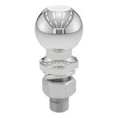 CURT 2-5/16 inch trailer ball front view showing chrome finish and polished surface benefit