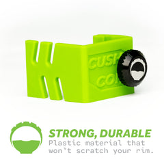 CushCore Bead Bro spoke attachment detail illustrating secure anchoring and stability