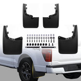 Cusvivid front left mud flap on F‑150 showing precise fit and protection