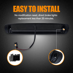 Cxdar rear view showing housing and plug connector for easy install
