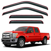 Cxdar front passenger door visor showing clean in-channel fit and water deflection benefit