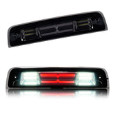 Cxdar front view of assembled third brake light showing clear lens and bright LEDs