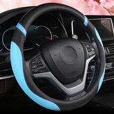 Cxtiy blue steering wheel cover front view showing fit and color benefit