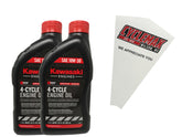 Cyclemax front pack showing two K‑Tech oil bottles and funnel, clear OEM labeling and convenience