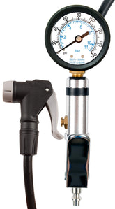 CycloSpirit front profile inflator showing ready-to-use quick plug and gauge for faster shop setup