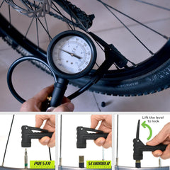 CycloSpirit 18-inch rubber hose and integrated pressure relief button for controlled adjustments
