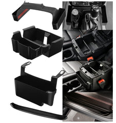 Cyfie front console overview showing neat organized storage benefit