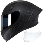 CYRIL helmet front profile showing aerodynamic shell and clear visor, enhancing safety