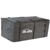 CZC AUTO front view of hitch cargo bag showing waterproof protection and capacity