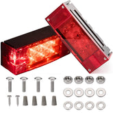 CZC AUTO front view of rectangular LED trailer light showing bright signal