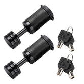 CZC AUTO front view of coupler lock showing compact shape and finish for secure towing