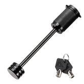 CZC AUTO front view of black trailer coupler lock showing compact profile and secure fit