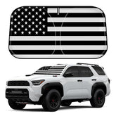 D-Lumina front view packaging on 4Runner showing American flag benefit sun protection