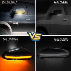 D-Lumina LED strip sequential detail highlighting bright amber flow for visibility