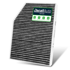 Dacall filter front packaging showing fit list and clean design for easy selection
