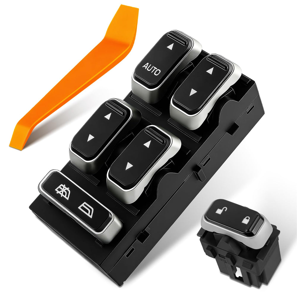Dacall front-left master switch showing button layout and easy replacement benefit