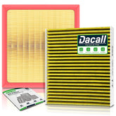 Dacall front packaging showing engine and cabin filters for easy identification and correct part selection