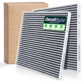 Dacall front packaging showing two cabin filters and model fitment, easy identification benefit