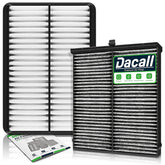 Dacall front packaging showing both engine and cabin filters for easy purchase