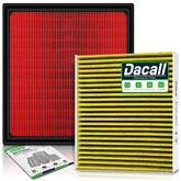 Dacall front packaging showing both filters and fitment list for quick identification