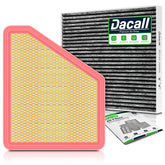 Dacall front packaging showing both cabin and engine filters for clear identification and convenience