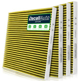 Dacall front packaging showing four replacement cabin filters and benefits