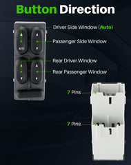 Dacall switch connector pins closeup showing 7+7 pin layout for accurate fit