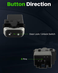 Dacall switch installed in door panel demonstrating seamless fitment