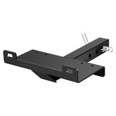 DACK front view showing winch cradle installed in a 2 inch receiver, supports heavy loads