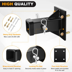 DACK mounted on a garage wall with hitched accessory showing convenient installation
