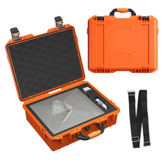 DAIERTEK orange hard case front closed showing visibility and rugged protection