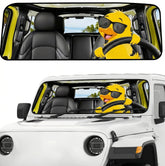 DaisyInner front view on Jeep windshield showing full coverage and sun protection