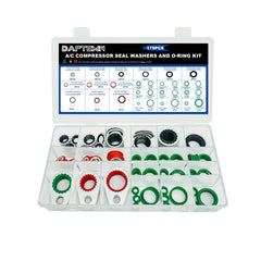 Daptemn front packaging of 175-piece A/C seal kit showing included contents and benefits
