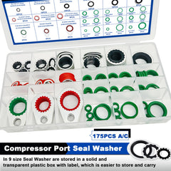 Daptemn assortment laid out by size to quickly identify correct washer or O-ring