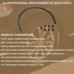 Dasbecan front-right fender trim displayed front view, restoring factory appearance