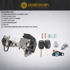 Dasbecan ID46 transponder keys shown with buttons, ready for professional programming