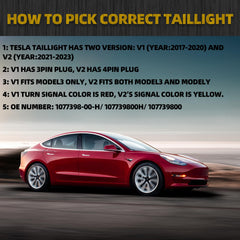 Dasbecan tail light installed on Model 3 demonstrating seamless vehicle match benefit