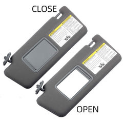 Dasbecan visor installed driver side demonstrating proper fit benefit
