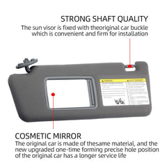 Dasbecan visor installed passenger side showing seamless interior match