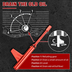 DASBET fluid drain tool in use on transmission, enables clean fluid evacuation
